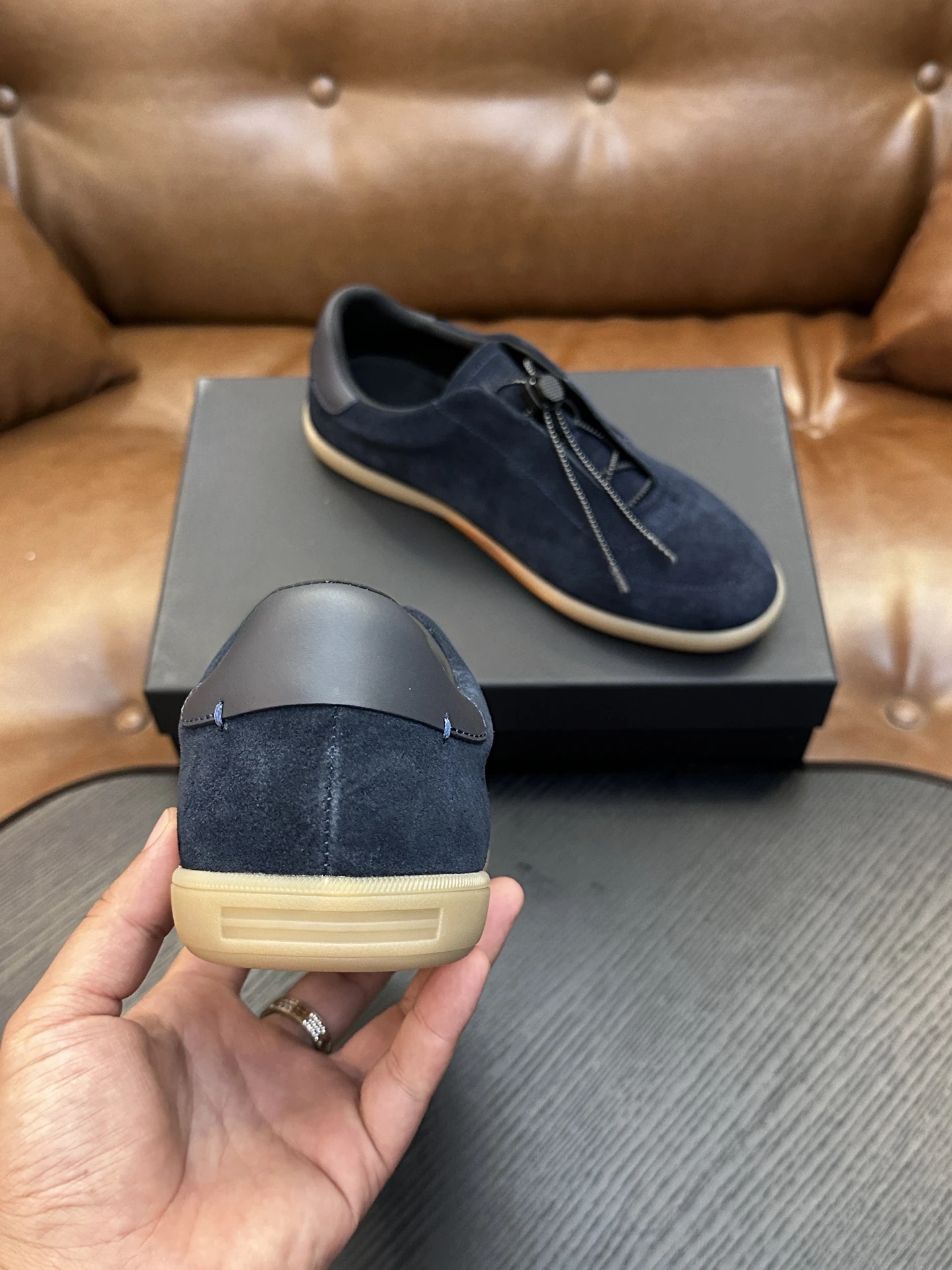 Toggle-lace casual shoe — Low-top, Toggle laces, Apron stitching · P112 view 7